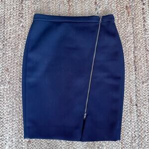 NWT J.Crew black zippered pencil skirt